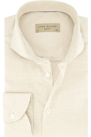 john miller Slim fit overhemd geruit katoen