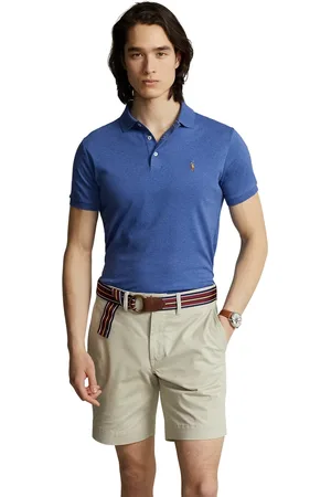 Ralph Lauren Katoenen polo custom slim fit gemêleerd