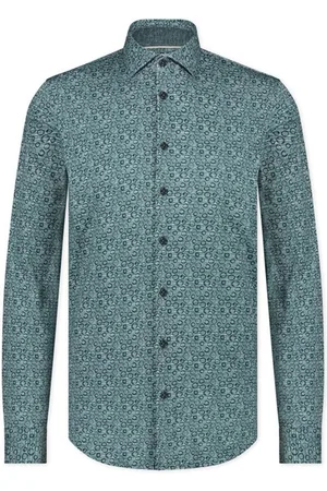 Blue Industry Casual overhemd slim fit geprint katoen