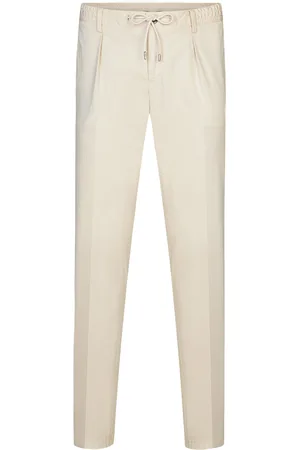 Profuomo Stretch chino sportcord off white