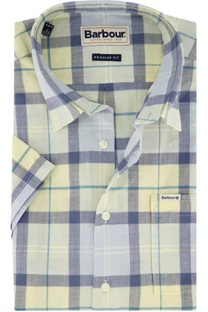 Barbour Geruit overhemd katoen korte mouw regular fit