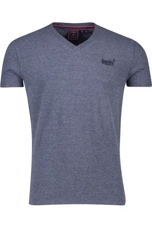 Superdry T-shirt slanke fit gemêleerd katoen