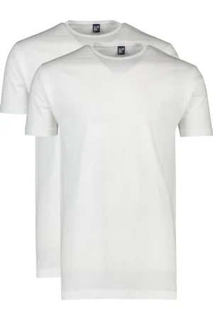 Alan Red Derby t-shirt effen katoen 2-pack