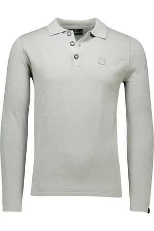Butcher of Blue Polo 3 knoops effen