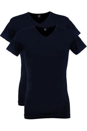 Alan Red T-shirt effen katoen 2-pack Oklahoma