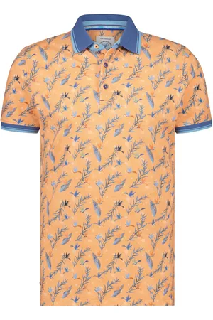 A fish named fred Polo stretch slim fit geprint katoen
