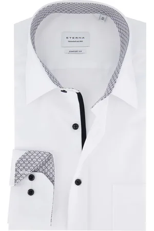 ETERNA Overhemd donkere knopen comfort fit