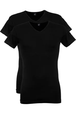 Alan Red T-shirt effen katoen 2-pack