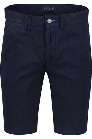 Portofino Katoenen bermuda navy slim fit