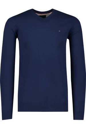 Portofino Trui v-hals blauw extra lang