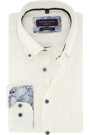 Casa Moda Casual overhemd wijde fit effen katoen