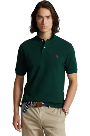 Ralph Lauren Polo effen katoen Custom Slim Fit