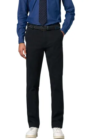 Meyer Katoenen chino effen katoen slim fit