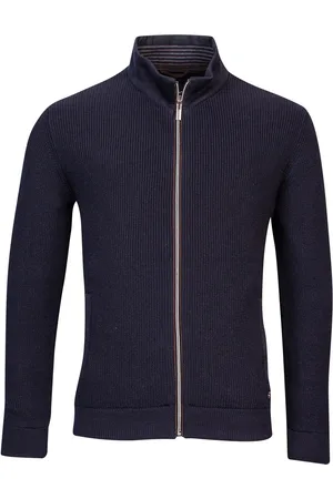 Baileys Vest opstaande kraag rits zilver effen wol