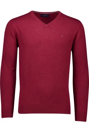 Portofino Trui v-hals effen normale fit katoen