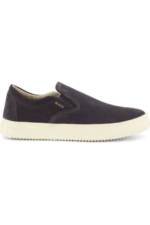 Blackstone Instapper navy laag leer