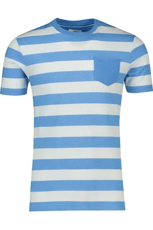 Brax T-shirt met wit gestreept normale fit
