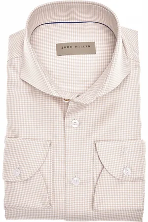 john miller Business overhemd Slim Fit slim fit geruit katoen