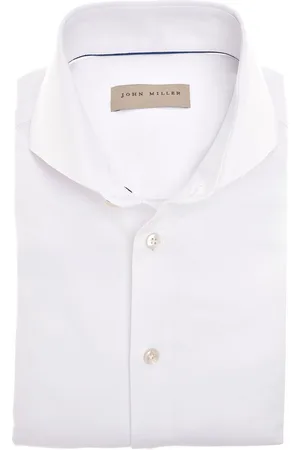 john miller Slim Fit overhemd mouwlengte 7 effen