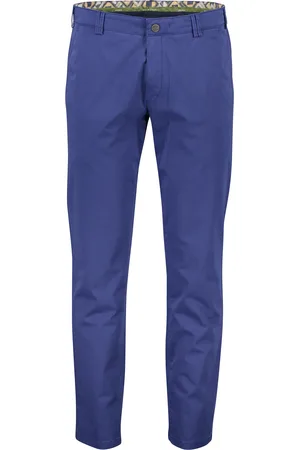 Meyer Pantalon katoen blauw modern fit