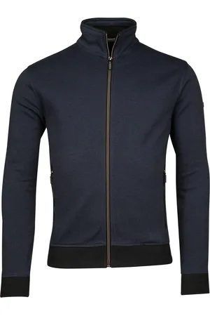 Baileys Vest blauw 100% katoen met rits