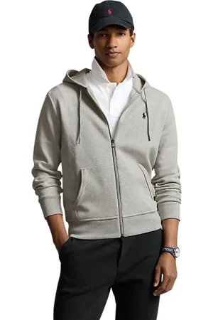 Ralph Lauren Vest opstaande kraag rits effen katoen