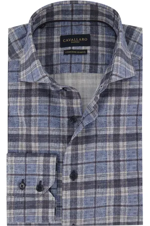 Cavallaro Napoli Business overhemd slim fit Edilio geruit katoen