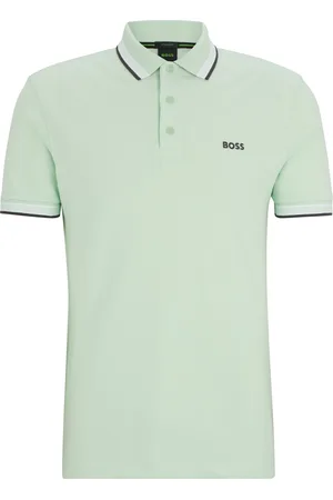 HUGO BOSS Polo Paddy normale fit lichtgroen effen katoen