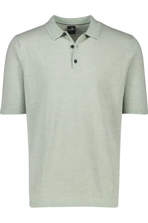 Vanguard Polo normale fit effen met streep structuur