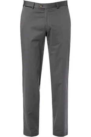 Hiltl Flatfront Peaker-s antraciet katoen