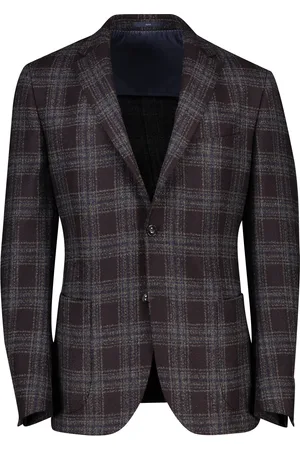 Dressler Colbert geruit wol slim fit