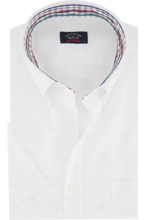 Paul &amp; Shark Casual overhemd korte mouw wijde fit uni linnen
