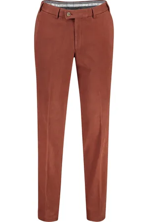 Hiltl Katoenen broek rood effen katoen