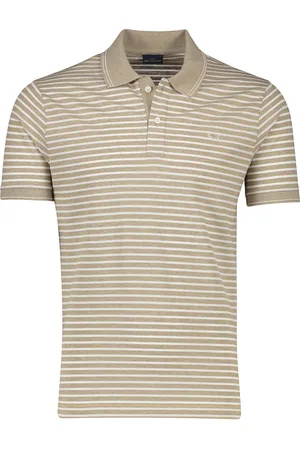 Paul &amp; Shark Gestreept katoenen polo wijde fit 2-knoops