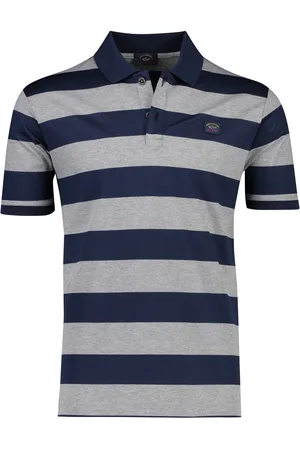Paul &amp; Shark Polo streep grijs/blauw