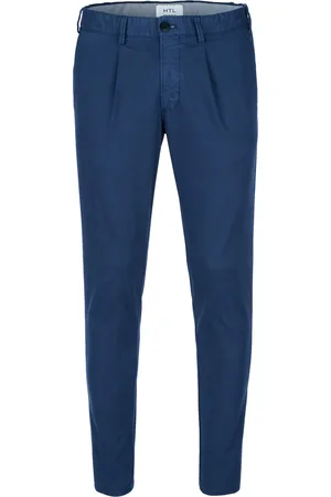 Hiltl Pantalon Thurin nachtblauw bandplooi