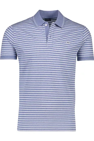Paul &amp; Shark Gestreept katoenen polo wijde fit 2-knoops
