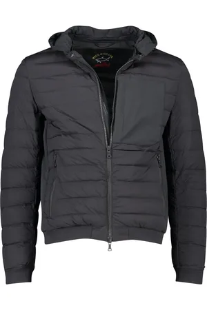 Paul &amp; Shark Winterjas effen rits wijde fit met capuchon