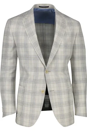 Dressler Colbert geruit linnen slim fit