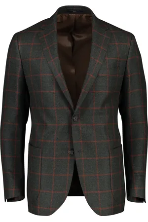 Dressler Colbert geruit wol slim fit