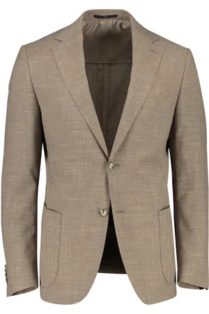 Dressler Colbert Shaped Fit gemêleerd wol slim fit met borstzak