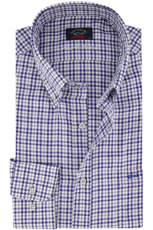 Paul &amp; Shark Casual overhemd wijde fit geruit katoen