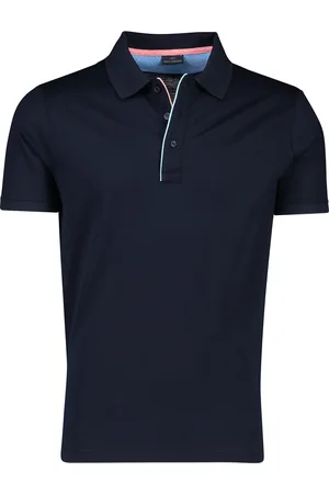 Paul &amp; Shark Wijde fit polo korte mouw navy 3-knoops katoen