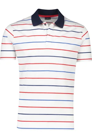 Paul &amp; Shark Katoenen polo 2-knoops gestreept wijde fit