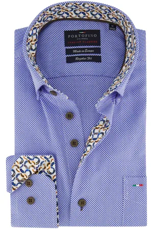 Portofino Regular Fit casual overhemd geprint