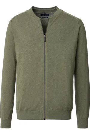 Casa Moda Vest rits wijde fit gemêleerd