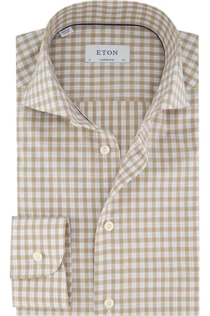 Eton Overhemd geruit twill