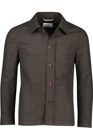 Carl Gross Overshirt effen borstzak