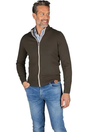 New Zealand Vest rits effen katoen normale fit