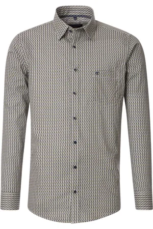 Casa Moda Casual Fit overhemd geprint 100% katoen